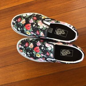 Vans slip on garden floral